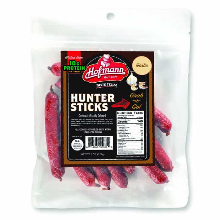Hofmann Hunter Sticks Garlic packaging