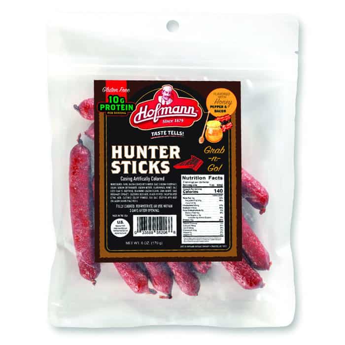 Hofmann Hunter Sticks Honey Pepper Bacon packaging