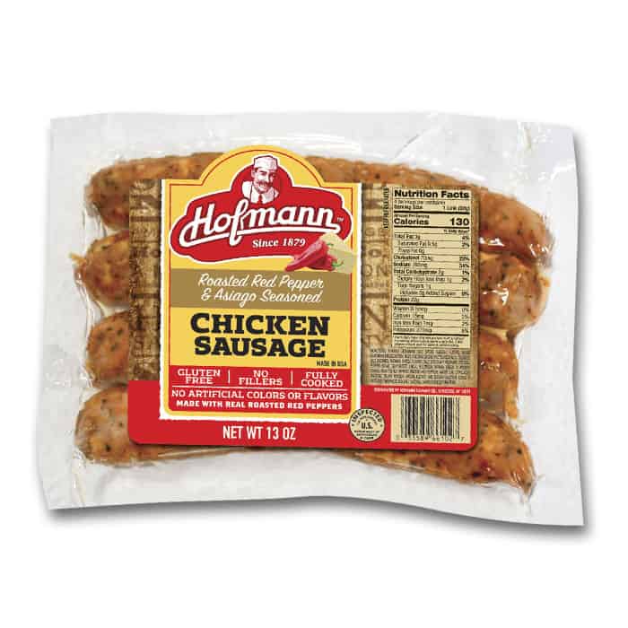 Hofmann Red Pepper Asiago Chicken Sausage packaging