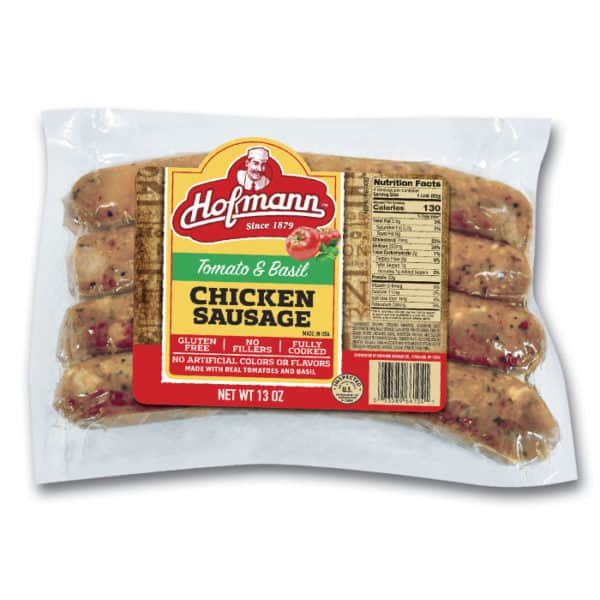 Tomato & Basil Chicken Sausage Hofmann Sausage Company