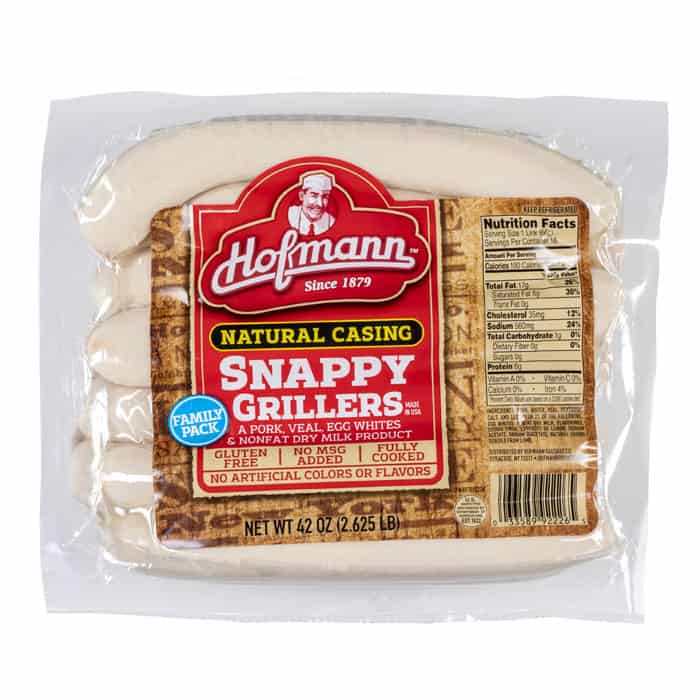 Hofmann 42oz Family Pack Natural Casing Snappy Grillers packaging
