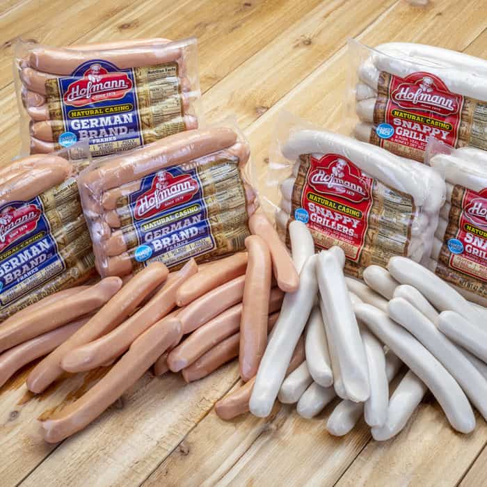 Hofmann party packs of German Brand Franks and Snappy Grillers