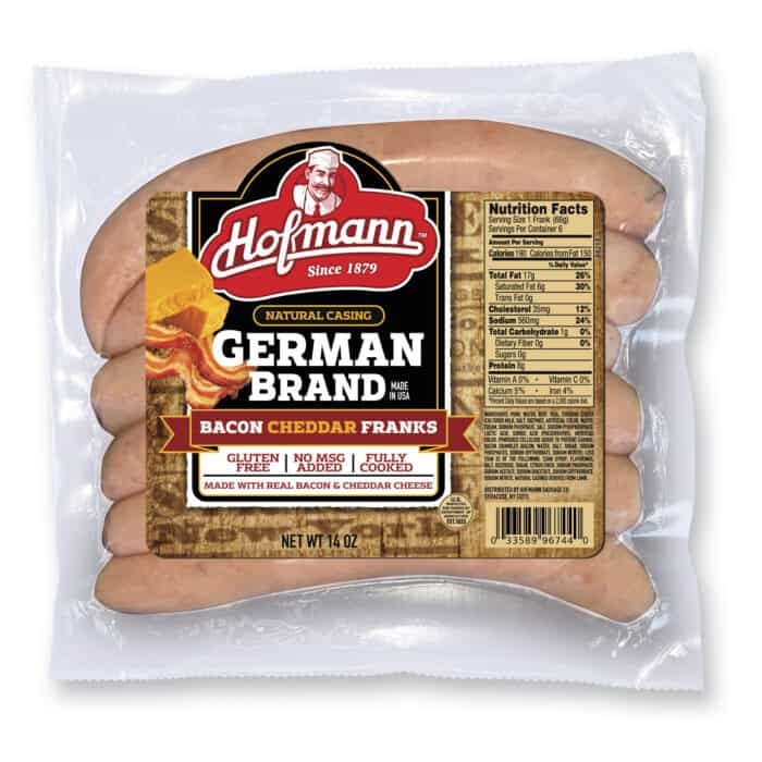 Hofmann Bacon Cheddar Franks packaging
