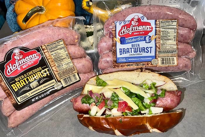 Hofmann Bratwursts with Fall Apple Slaw